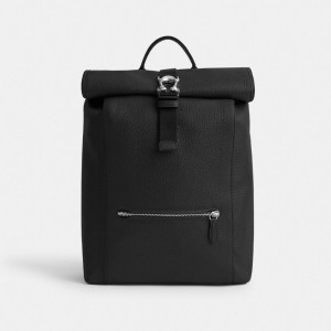 Black Men Coach Beck Roll Top Backpacks | NZ_CH66411