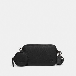 Black Men Coach Charter Slim Crossbody Bags | NZ_CH29375