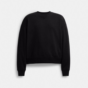 Black Men Coach Essential Crewneck T Shirts | NZ_CH61841