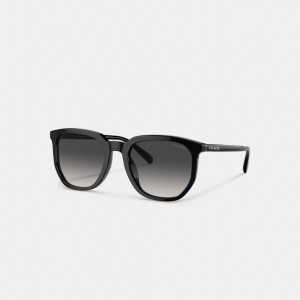 Black Men Coach Geometric Square Sunglasses | NZ_CH24136