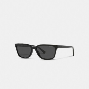 Black Men Coach Signature Workmark Square Sunglasses | NZ_CH54653