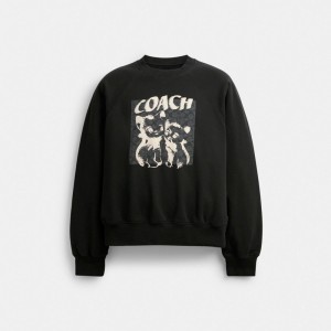 Black Men Coach The Lil Nas X Drop Signature Cats Crewneck Sweatshirts | NZ_CH77544