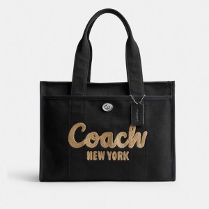 Black Women Coach Cargo 42 Tote Bag | NZ_CH59905