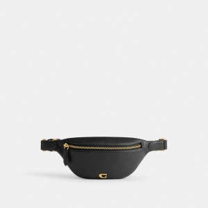 Black Women Coach Essential Belt Brass Belt Bags | NZ_CH63372