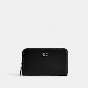 Black Women Coach Essential Medium Zip Around Large Wallets | NZ_CH68008