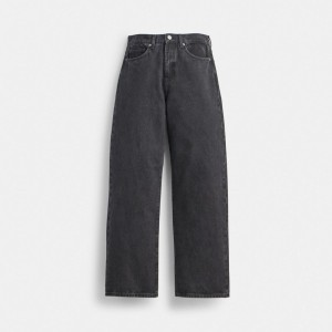 Black Women Coach Loose Fit Jeans | NZ_CH80596