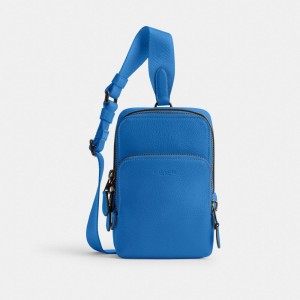Blue Men Coach Gotham Sling Pack 13berry Crossbody Bags | NZ_CH46102