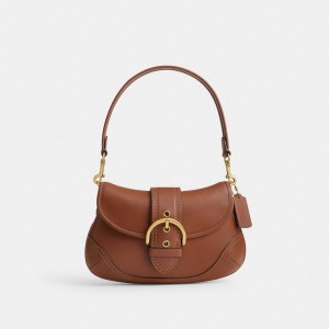 Brown Women Coach Soho In Regenerative Leather Brass Shoulder Bags | NZ_CH90704
