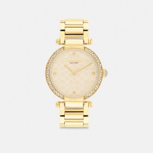 Gold Women Coach Cary 34 Mm Watches | NZ_CH43202