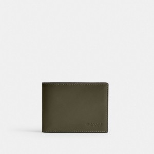 Green Men Coach Slim Billfold Wallet Billfolds | NZ_CH69580