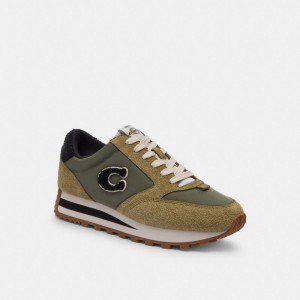 Green Women Coach Runner Moss Sneakers | NZ_CH48642