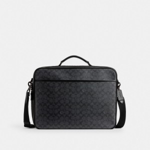 Grey Men Coach Gotham Convertible In Signature Briefcase | NZ_CH14592