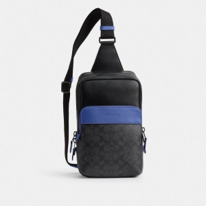 Grey Men Coach Gotham Pack In Signature Crossbody Bags | NZ_CH18775