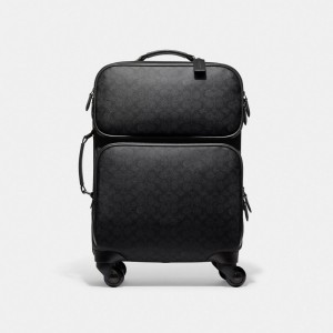 Grey Men Coach Wheeled Carry On In Signature Tote Bag | NZ_CH96857
