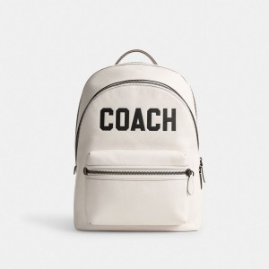 Multicolor Men Coach Charter With Graphic Polished Pebble Leather Backpacks | NZ_CH67389