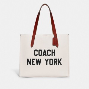 Multicolor Men Coach Relay With Graphic Polished Pebble Leather Tote Bag | NZ_CH96125