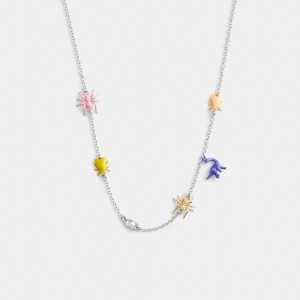 Multicolor Women Coach Bug Charm Necklace | NZ_CH76495