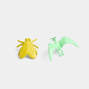 Multicolor Women Coach Fly Dinosaur Mismatch Brooch Setcolor Necklace | NZ_CH42426