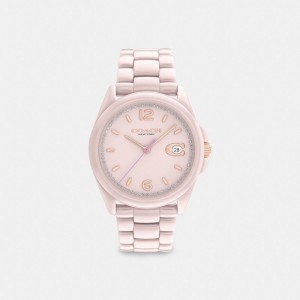 Pink Women Coach Greyson 36 Mm Blush Watches | NZ_CH96991