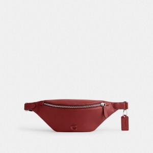 Red Men Coach Charter Belt 7 Polished Pebble Leather Belt Bags | NZ_CH32674