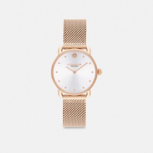 Rose Gold Women Coach Elliot 28 Mm Watches | NZ_CH70687