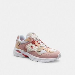 Rose Women Coach C301 With Tea Light Sneakers | NZ_CH87241
