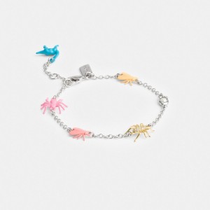 Silver Women Coach Bug Charm Bracelets | NZ_CH50130
