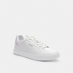White Men Coach Lowline Low Top Optic Sneakers | NZ_CH75995